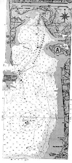 Map of where James Longstreet sunk