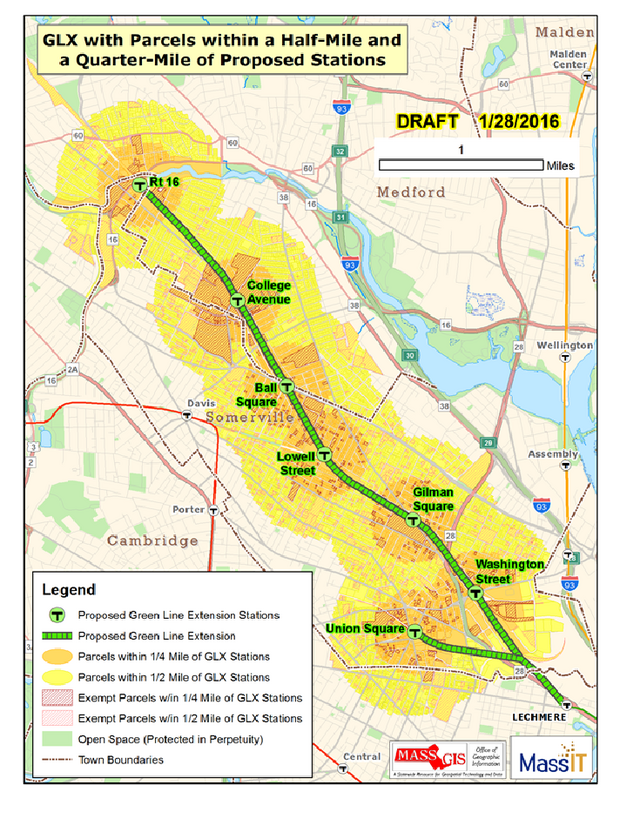 Green Line extension map