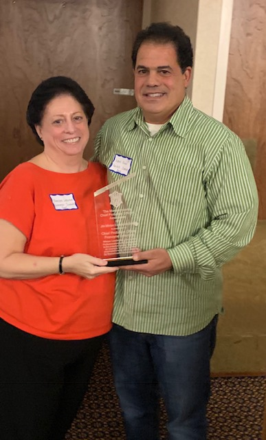 Worcester Juvenile Chief Probation Officer Francyne Lefemine accepts award