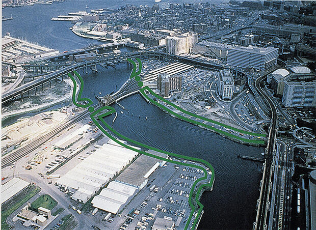 aerial view new charles river basin