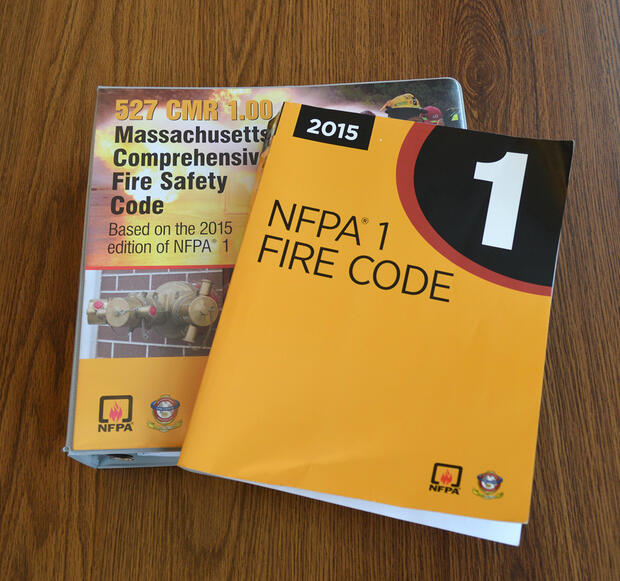 Picture of current state fire code books