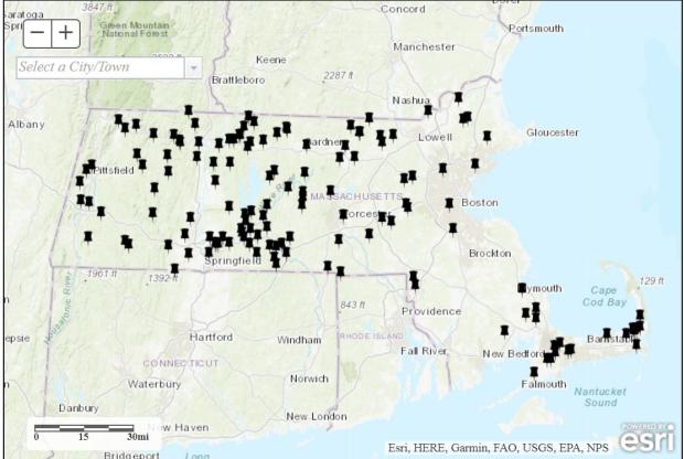 image of trout stocking map