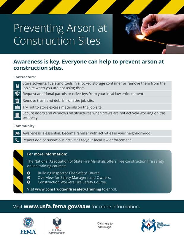 What the Community Can Do to prevent arson fires at construction sites