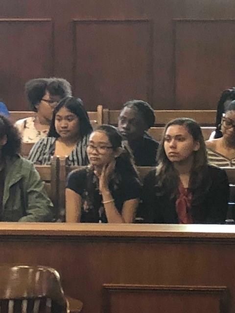 Lowell middle school girls attending the Color of Justice event.