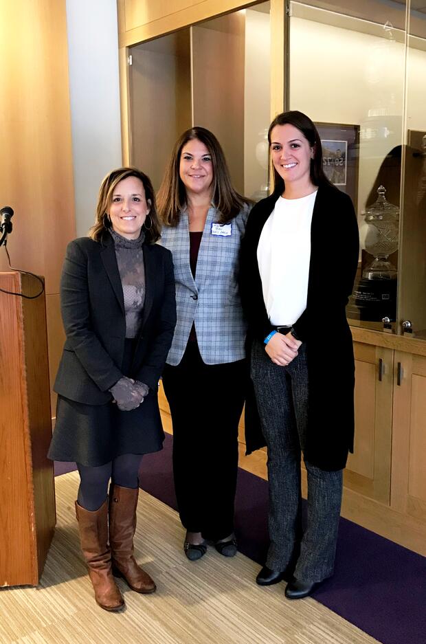 District Attorney Andrea Harrington, Assistant District Attorney Karen Bell, and State Rep. Alyson Sullivan