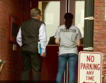 Hampden Superior Court Probation Officers make unannounced visits to sex offenders Halloween night.