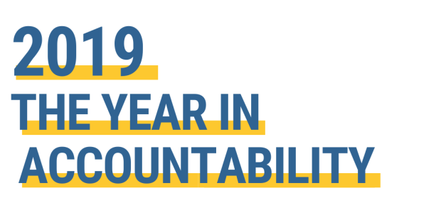 Logo that reads: 2019 The Year in Accountability