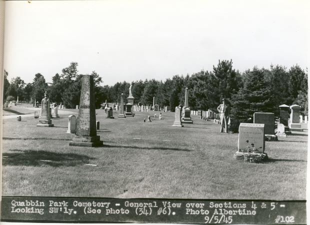 Quabbin Park Cemetery Sections 4 and 5 1945