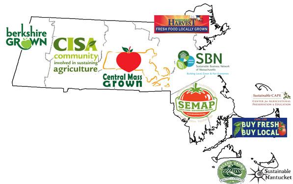 Map of Buy Local Agriculture Groups