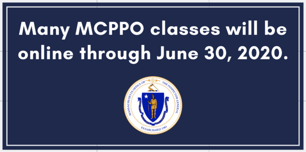 Many MCCPO classes are occurring online.