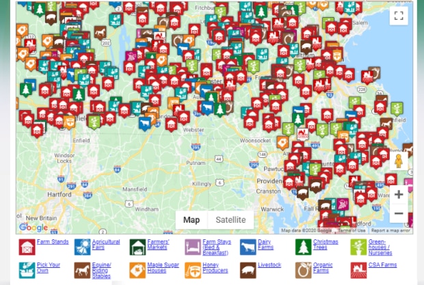image of interactive map farm finder