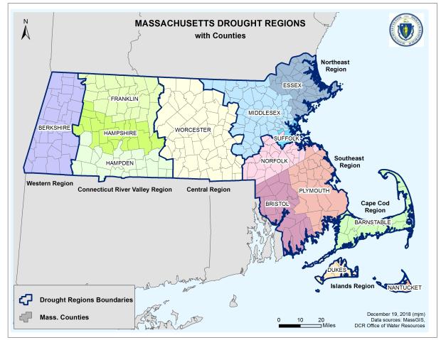 Massachusetts Drought Regions