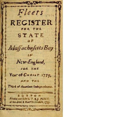 Massachusetts Register 1779 Cover Image
