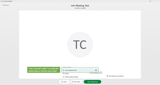 How to configure your webex audio