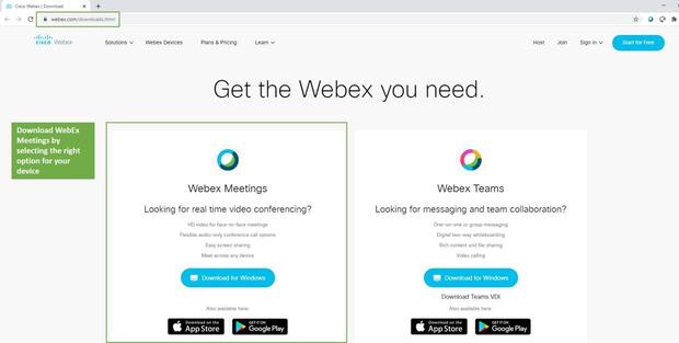 Download webex for your virtual hearing