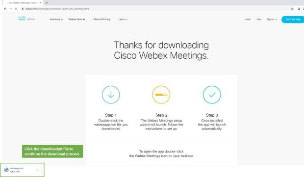 Download webex for your virtual hearing