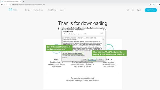 Download webex for your virtual hearing