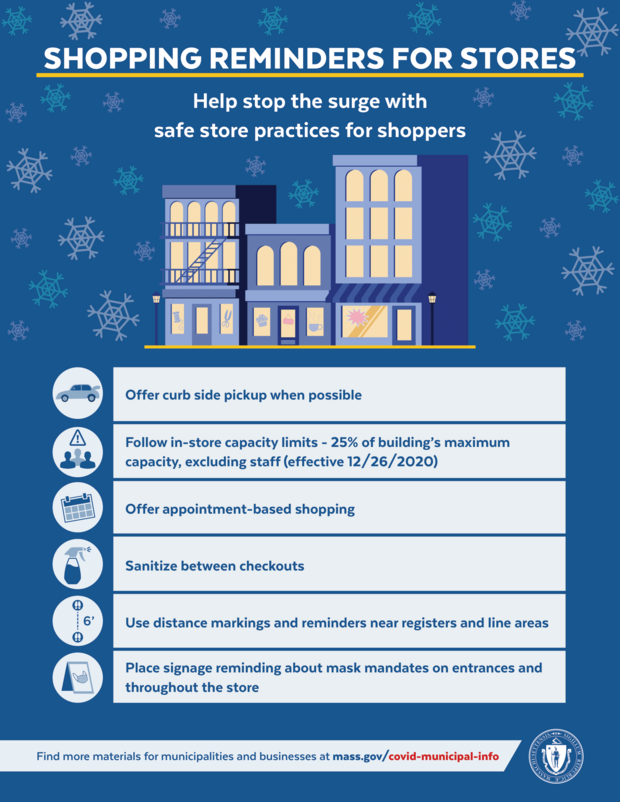 holiday shopping tips for stores graphic