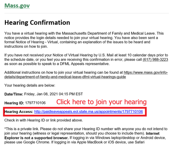 Join your virtual hearing