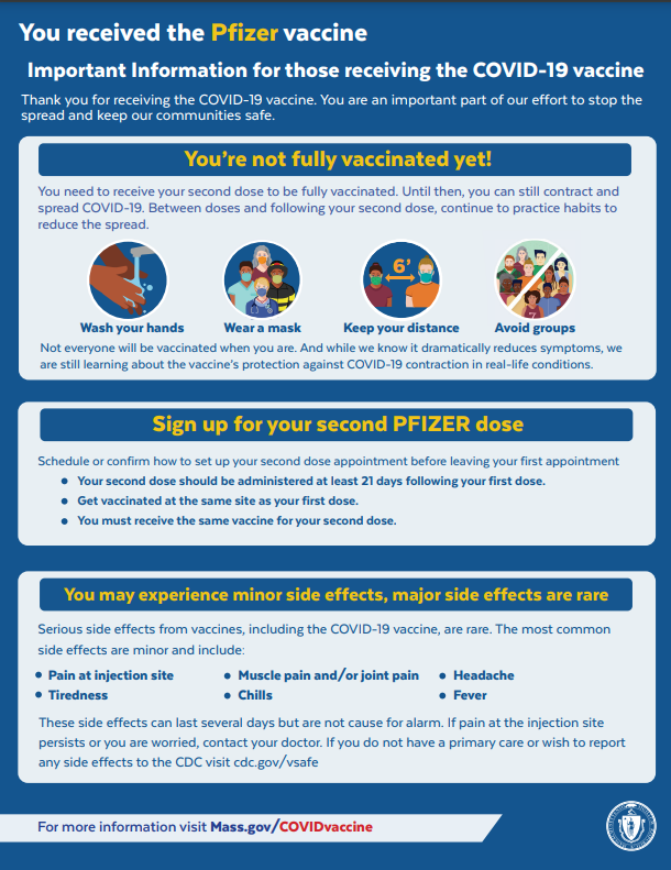 Post-Pfizer Vaccine Need to Knows