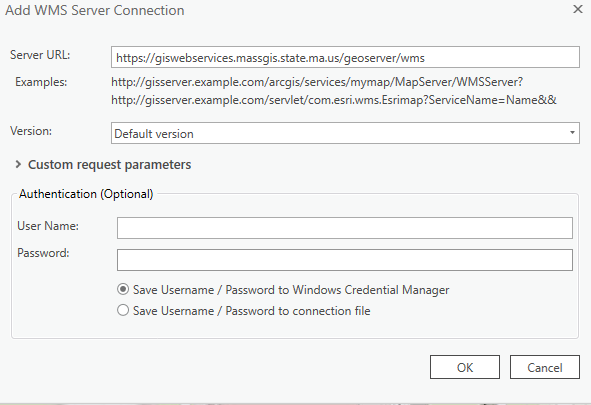 adding geoserver to arcmap step 4