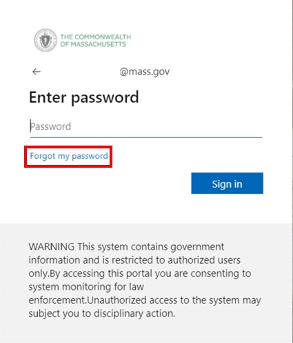 image of Azure AD password reset step 3 screen