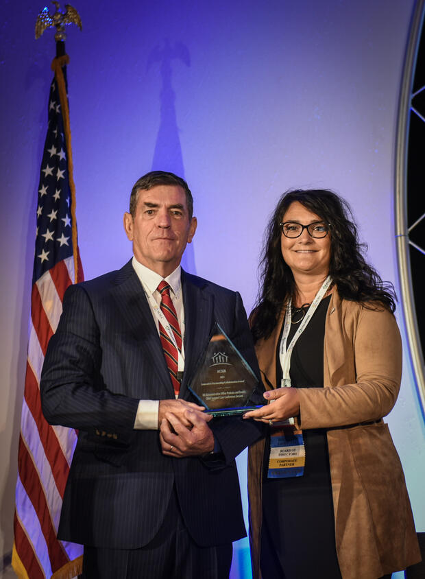 From left: Probate and Family Court Chief Justice Casey and NCSEA president Lisa Skenandore