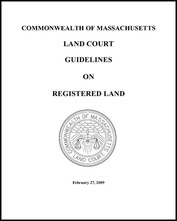 Land Court Guidelines on Registered Land (2009) cover