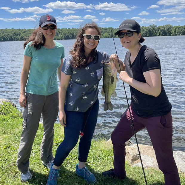 women fishing