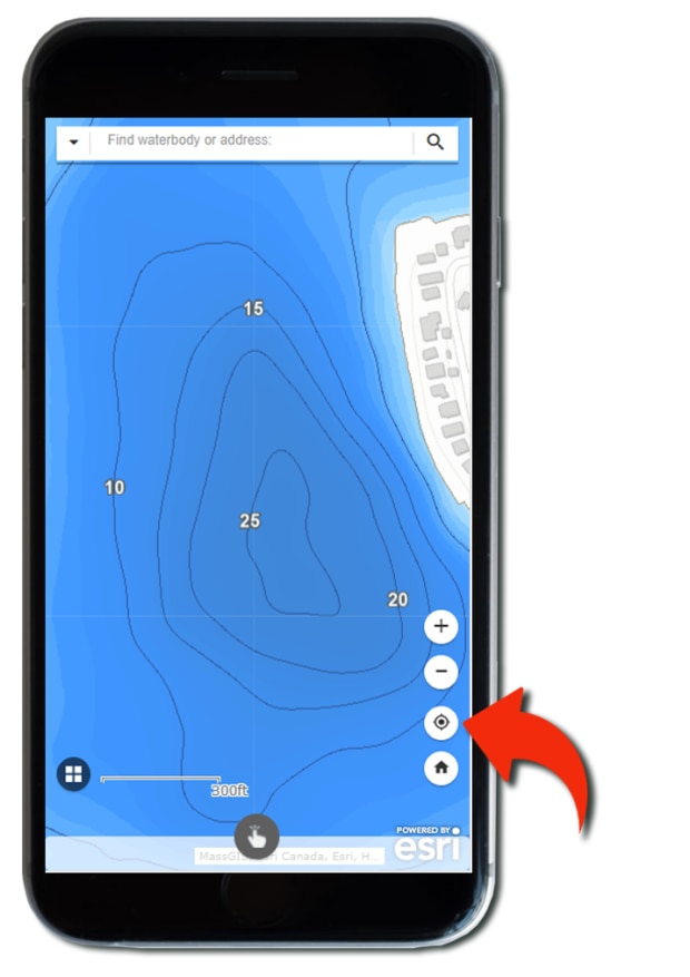 Use the Go Fish MA! map to target fish on the ice
