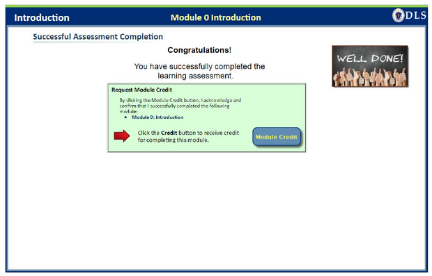 How the module completion process works