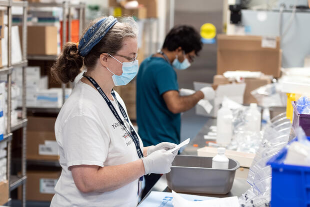 Patty Conty, Pharmacy Technician I, JVS graduate 2022. Photo by Michael Goderre, courtesy of Boston Children's Hospital.