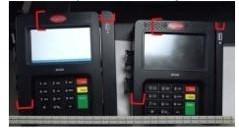 Máquina de lectura de tarjetas EBT/de crédito.