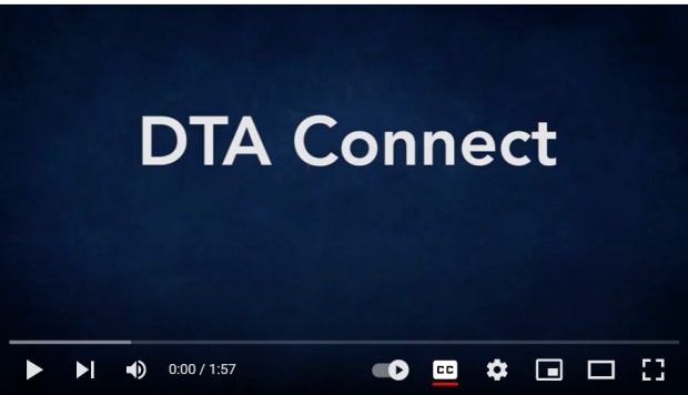 Screenshot of a DTA Connect video on YouTube