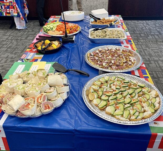 Appetizers donated by local businesses.