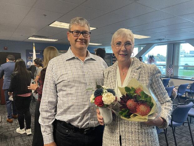 New citizen Sonja Du Toit of South Africa and her husband, Gerard.