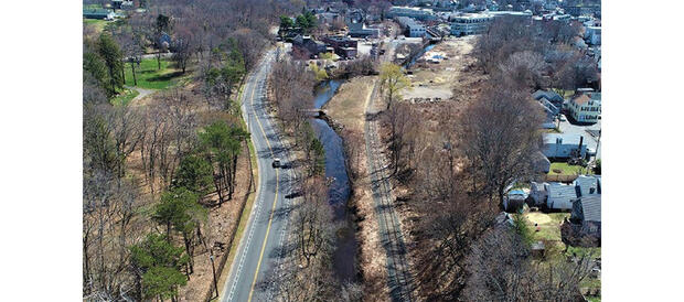 airrial view of the road