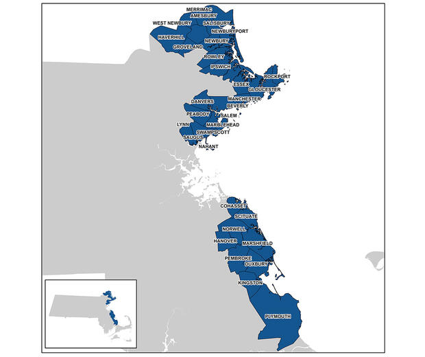 map of the north and south shores