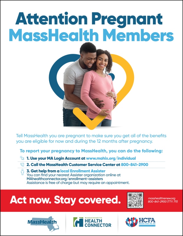 Image of MassHealth Flyer for Pregnant Individuals
