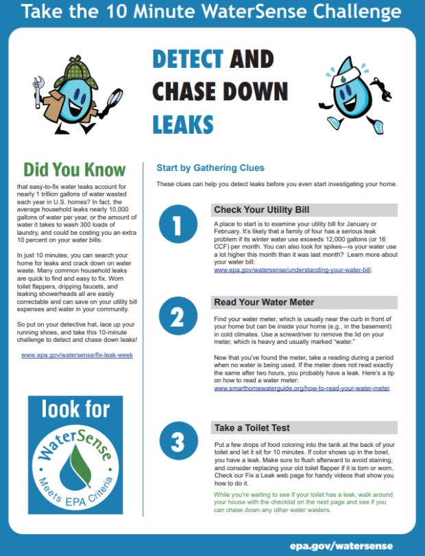 Detect and chase down leaks