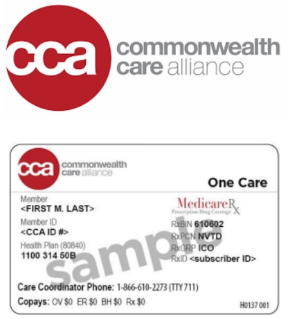 Commonwealth Care Alliance One Care health card and logo