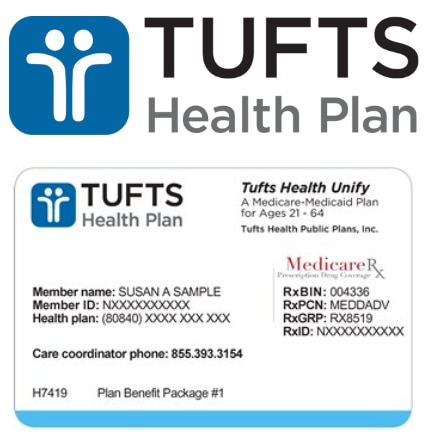 Tufts Health Unify health card and logo