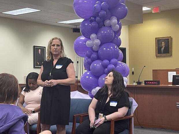 Brockton Recovery Court Probation Officer Christine Pancyck and Lynn Recovery Court Probation Officer Kelley Montgomery