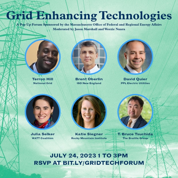 Social media flyer for the grid enhancing technologies Pop Up Forum