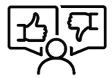 Icon showing thumbs up or thumbs down