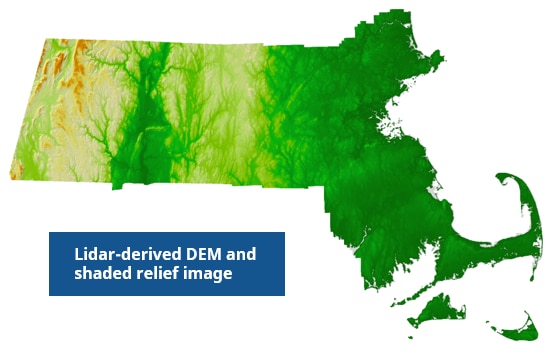 Statewide DEM and shaded relief from lidar