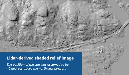 Shaded relief from lidar
