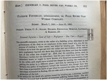 Finnegan v. Fall River Gas Works Co., 159 Mass. 311 (1893)