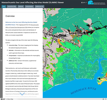 Massachusetts Sea Level Affecting Marshes Model (SLAMM) Viewer