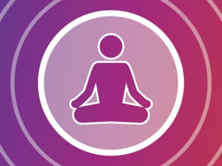 An illustration of a person sitting in a yoga pose.